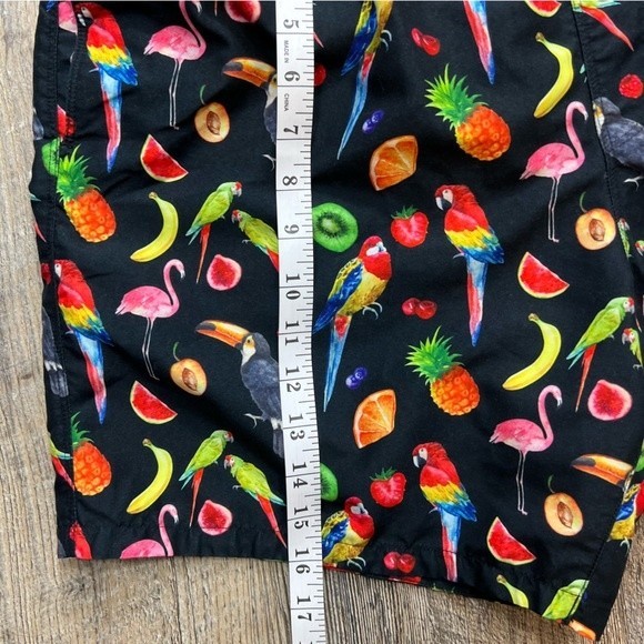 Asos Parrots and Fruit Theme Swim Trunks Size XL - Picture 8 of 14